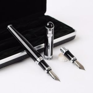 Fountain Pens High Quality Metal Golden Double Nib Pen Signature Calligraphy Antique Executive Business Gift For Office Supplies1