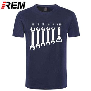 REM Screw Wrench Opener Mechanic T-Shirts Men Car Fix Engineer Cotton Tee Short Sleeve Funny T Shirts Top Tee Men's Clothes G1222