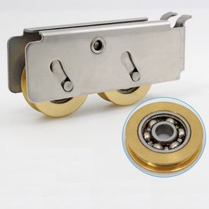 757-type Balcony Sliding Plastic Steel Door Pulley Aluminum Alloy Screen Window Brass Wheel Muted Roller Hardware