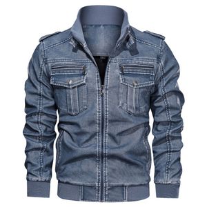 Ny Multi Style Leather Jacket Män Casual Motorcykel Läderjacka Zipper Pocket Men Läder Suede Jacka Bomber OuterWear, 6XL