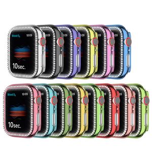 Protective Cases for Apple Watch iwatch 1/2/3/4/5/6/SE Candy Color PC Diamond Case Protective Cover