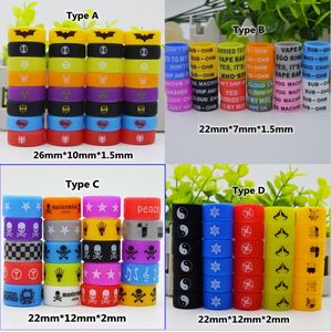 Colorful Custom silicon protect band beauty rubber bag ring Personalized silicone bracelet Welcome OEM Print your name logo text for glass tube