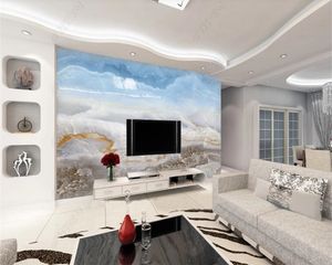 3D壁紙タイル雲の海空HD大理石の背景壁のリビングルームの寝室の壁の覆いHD 3Dの壁紙