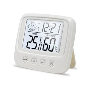 Wholesale monitor station for sale - Group buy Digital LCD Thermometer Hygrometer Indoor Alarm Clock Electronic Temperature Humidity Meter Monitor Mini Weather Station