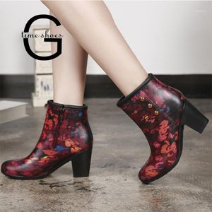 GTime Autumn Women Fashion Rain Boots Feminino Mid-Calf Rain Boot com calcanhar alto Sapatos casuais da moda Mulheres Botas SE5521