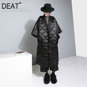 DEAT Japan Kimono gebunden mit Nachthemd-Stil Dreiviertelärmel Fledermausärmel Frauen lose Plus Size Herbst Winter neu TD681 201026