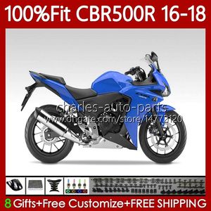 Honda Vücut CBR500 CBR 500CC için Enjeksiyon Kalıp OEM 500CC 16-18 Karoser 111NO.8 CBR500CC CBR500R 16 17 18 CBR500RR 2016 2017 2018 PERSALLAR Parlak Mavi