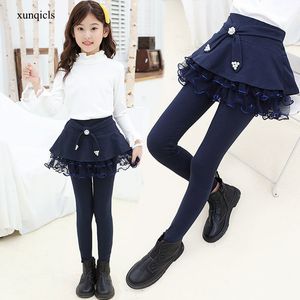 Ragazze Pantaloni Legging Bambini Gonna Pantaloni Bambini Pantaloni lunghi Adolescenti Capispalla Abbigliamento Abbigliamento ragazza 4-14 anni LJ201019