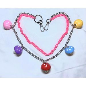 Keychains Y2K Jewelry Candy Color Mushroom Pants Chain For Women Resin Fashion Vintage Harajuku Charm Keychain 90s Aesthetic Accessory