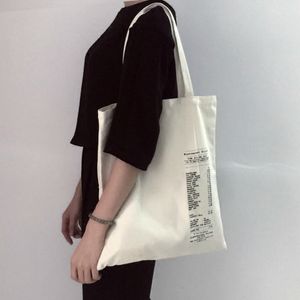 Wholesale fashionable trolley resale online - Creative Letters Canvas Shopping for Women New Hot Fashion Female Students College Style Simple Casual Shoulder Bags