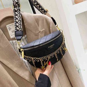 Frauen Taille Taschen Trend Luxus Designer Marke Kette Gürtel Fanny Pack Schultertasche Weibliche Handtasche Damen Bananen Geldbörse Brieftasche X220214