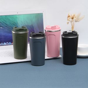 Tazze 380ML / 500ML Thermos vuoto a sublimazione Tazza da caffè in acciaio inossidabile a doppia parete ispessita Tazza per auto grande Isolamento da viaggio per concerti Inventario all'ingrosso