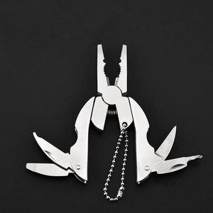 Folding Keychain Pocket Multifunction Tools Set Mini Pliers Knife Screwdriver Scarab Tortoise Tongs Hand Multi-role Tool