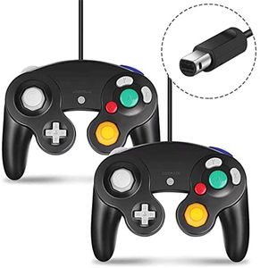 متعدد الألوان gamecube لعبة تحكم gamepad، تحكم الكلاسيكية السلكية متوافق مع wii nintendo لعبة مكعب سريع الشحن