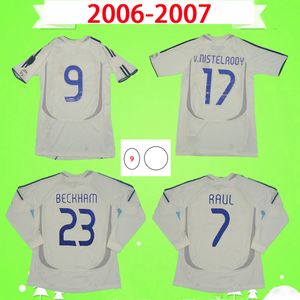 Retro Real Madrid Soccer Jerseys Vintage Raul Beckham Voetbal Shirt V Nistelrooy Cannavaro Marcelo Higuain Camiseta lange korte mouw