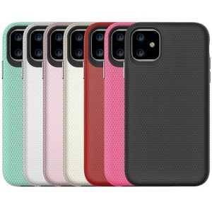 Triangle Texture Hybrid Rugged Shockproof Drop Protection Case Cover For iPhone 12 11 Pro Max XS XR 7 8 Plus Samsung S20 Note20