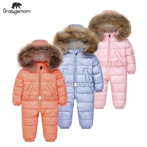 -35 Grad Orangemom Kinderkleidung Windjacke Baby Kinder Winter Overall Daunenjacke Mantel für Mädchen Jungen Kleidung LJ201017