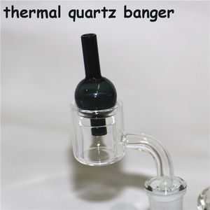 Sigara Borular XXL Kuvars Termal Banger Tırnak 28mm OD Ile 10mm 14mm 18mm Çift Tüp Çiviler Petrol Kulesi Bonglar için Carb Cap