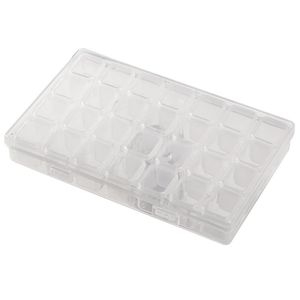 28 Gitter Nail Art Förvaringsbox Unountable Diamond Målning Container Tillbehör Korsstygfodral Smycken Arrangör