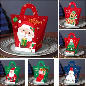 Christmas Eve Gift Box Santa Claus Papercard Present Party Favor Activity Box Red New Year Package Boxes Gifts Bags HH9-3633