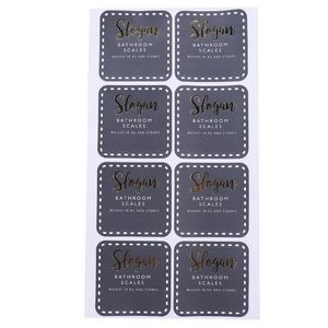 Custom Black Square Stickers Labels with Gold Foil Sheet Logo Package Sticker in Matte Printing White Vinyl Adhesive Label