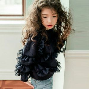 큰 여자 스웨터 가을 겨울 키즈 긴 소매 성격 어린이 후드 패션 outwear 소녀 의류 4-LJ201012
