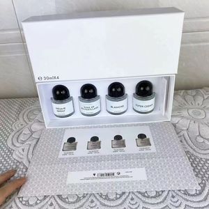 Newest Gift Perfume Byredo set Spray Gypsy Water super cendar Blanche rose of no man land for Men 4pcs*30ML long lasting Time Good Quality free ship Fast Delivery