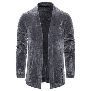 Autumn Winter Men's Knitwear Sweater Casual Cardigan Coat New Design Frayed Knitted Sweater Christmas Mens Sweaters