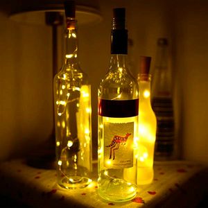 Rápido Amarelo venda por atacado-Entrega rápida m LED mini garrafa lâmpada lâmpada de lâmpada barra decoração corda luz clara branca luz terra amarela material de alta qualidade