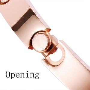 66sbangle Fashion Love Bracelet Ladies Rose Gold Sier Lady Bangle Titanium Steel Screw Screwdriver Diamond Designer Jewelry Womens