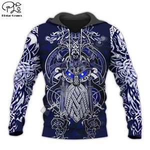 Cosmos Plstar Viking Warrior Tattoo New Fashion Tracksuit Casual 3dfullprint Bluza/bluza/kurtka/męska damska styl 201020