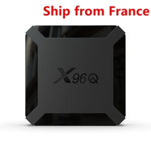 Skicka från Frankrike X96Q TV Box Android 10.0 2GB 1 GB RAM 8GB 16GB Smart Allwinner H313 Quad Core Set Top Box Media Player
