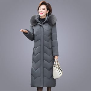 8xl tamanho grande vestuário feminino inverno casaco de algodão de meia-idade do inverno para baixo algodão wadded jaqueta para fêmea100 kg f1849 201214