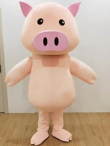 Dragão Ano Deluxe Plush Pig Mascot Traje Top Quality Personalizar Animal Animal Anime Tema Caráter Adulto Tamanho Do Natal Carnaval Fantasia Vestido
