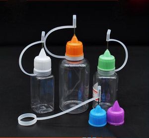 DHgate 5ml 10ml 15ml 20ml 30ml 50ml 100ml Plastic Cosmetic Bottle with Metal Needle Tip Lid Eye Drop PET Clear Plastic Bottle for Ink