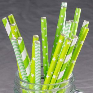 Eco-friendly Colorful Paper Straw Drinking Straws 19x0.6cm Wedding Birthday Party Fashion Decoration Christmas Products Supplies