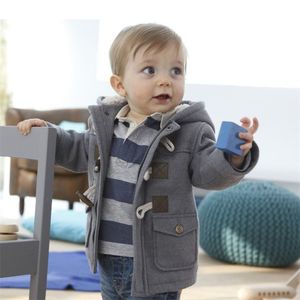 새로운 아기 소년 자켓 겨울 옷 2 색 겉옷 코트 두꺼운 아이 스노우트 옷 어린이 의류 후드가있는 LJ201023