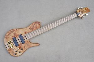 5 Strings ASH Body Electric Bass Guitar With Gold Hardware,Neck Through Body,Provide Customized Services