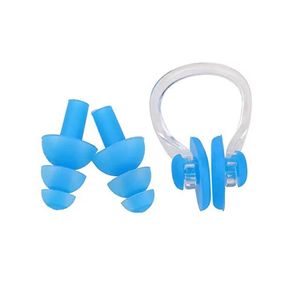 bouchons d/'oreille en silicone bleu et pince nez de natation pour les V2C1