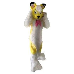 Festival klänning gul husky hund maskot kostymer karneval hallowen gåvor unisex vuxna fancy party games outfit semester firande tecknad tecken outfits