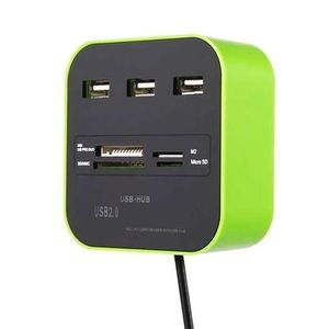 Hub'lar Erilles USB Hub Combo Hepsi Bir Tek 2.0 Mikro SD Yüksek Hızlı Kart Okuyucu 3 Bağlantı Noktaları Tablet PC Bilgisayar Laptop için Adaptör Bağlayıcı