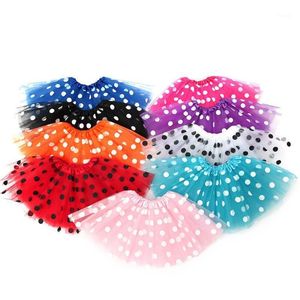 Kjolar toddler baby girls polka dot tutu kjol tulle ballet outfits barn kostym dans fest barn gradient kläder