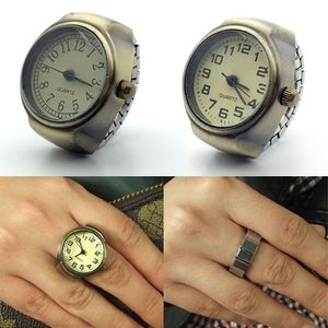 Cluster Rings Vintage Punk Elastic Stretchy Quartz Watch for Women Man Hip Hop Cool Finger Par Fashion Jewelry