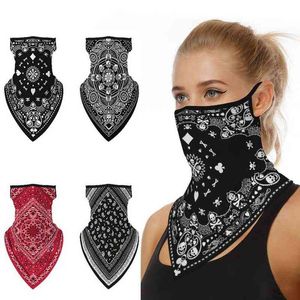 Unisex Erkekler Kadınlar Yüz Eşarp Bandana Kulak Döngüleri Yüz Balaclava Boyun Çorapları Dijital Baskılı Rüzgar Geçirmez Ince Wrap Eşarp Y1229