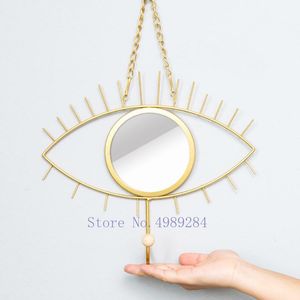 Hooks Rails Creative Entrance Mirror Hook Up Decorative Wall Hanging Eye Sun Room Nordic Geometric Art Design Key Clothes Hook1