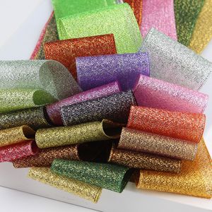 Confezioni regalo Nastri glitterati 34 colori Regalo floreale fatto a mano Torta di compleanno Festival Presente Nastri glitterati