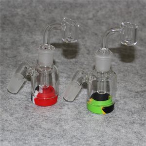 Catcher de cinzas de vidro de vidro Bonga 14mm 18mm 90 graus Clear MacHCatcher para fumar cachimbo de água plataformas de petróleo