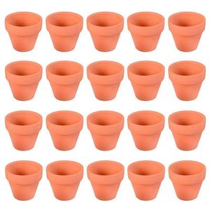 20 pcs mini mini terracotta potenciômetro cerâmica cerâmica plantador cacto vasos de flores suculentos vasos de berçário grande para plantas artesanato y200709