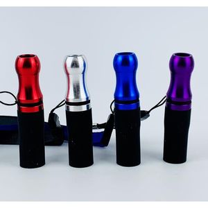 Ultimo Narghilè Shisha Fumare Maniglia colorata Filtro Tubo in silicone Bocchino in alluminio Supporto per bocca Suggerimenti con portatile Ju0309 P35Me