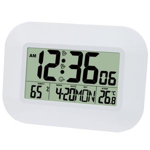 Big LCD Digital Wall Temperature Thermometer Clock Radio Controlled Alarm RCC Table Desk Calendar for Home School Office 220115